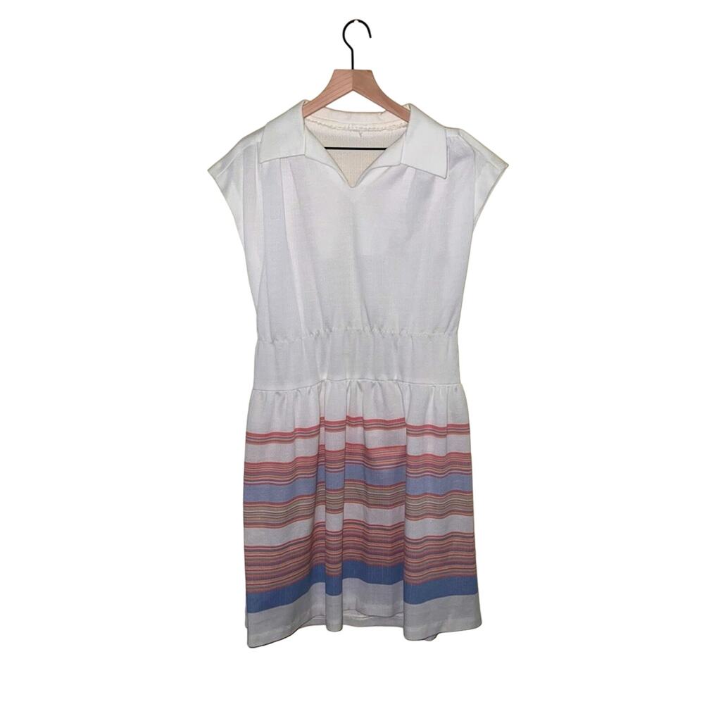 VNTG 1970s striped preppy summer dress M/L
